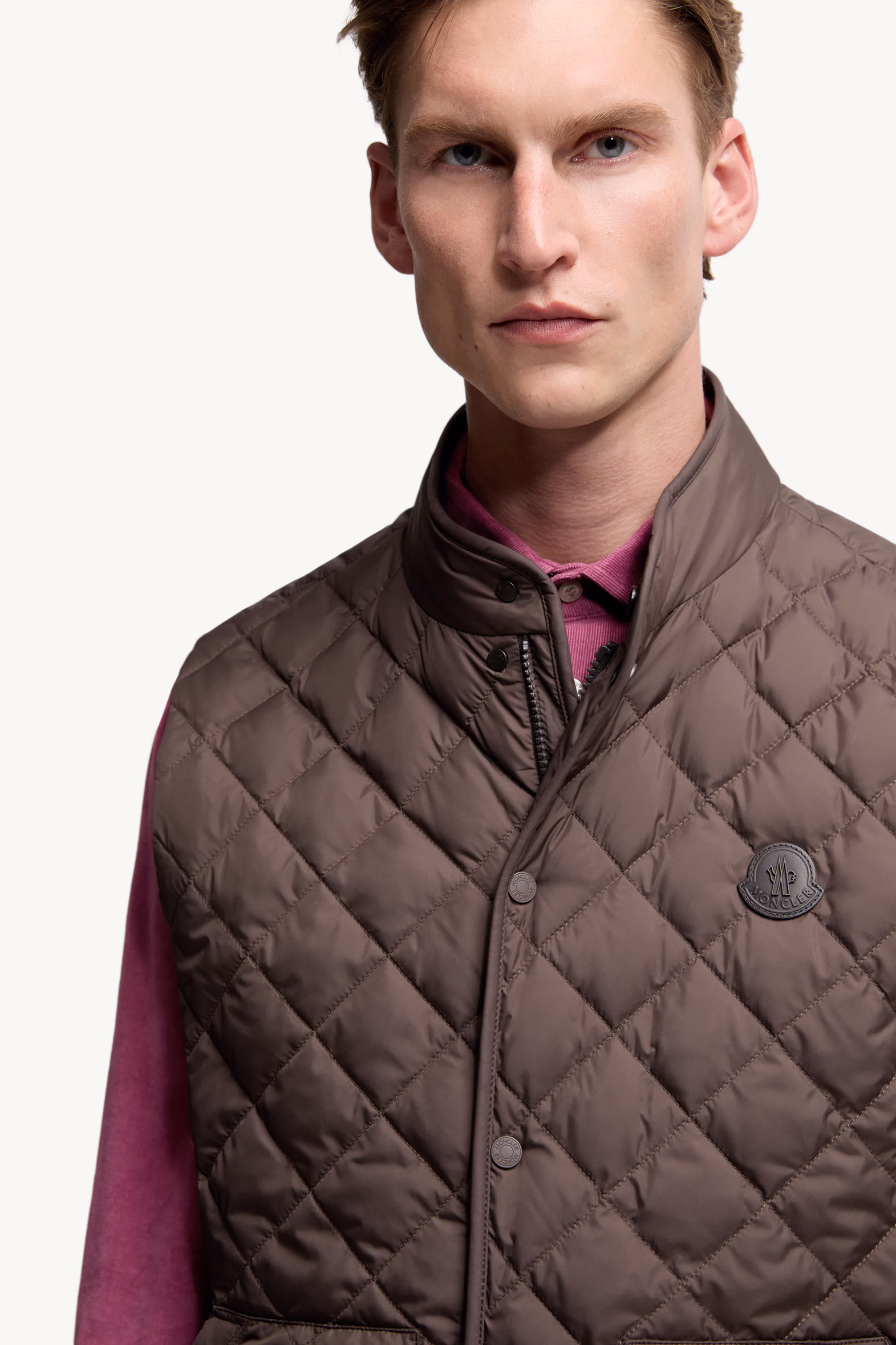 Lycope Diamond-Quilted Down Vest Men Brown Moncler 6